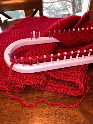 Eyelet Moss Baby Blanket--a loom knit pattern