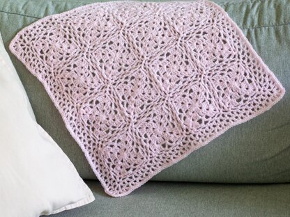 Lacy Filet Motif Crochet Baby Blanket Pattern