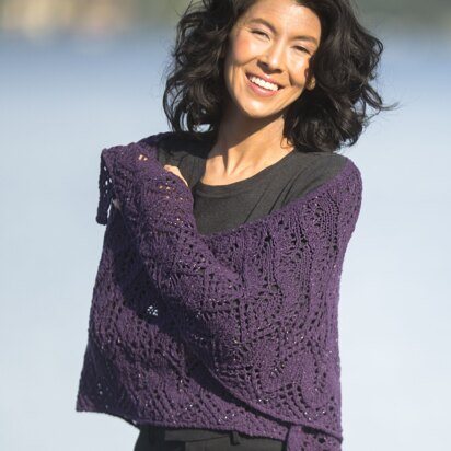 Flame Tree Shawl in Cascade Yarns Aegean Tweed - DK642 - Downloadable PDF