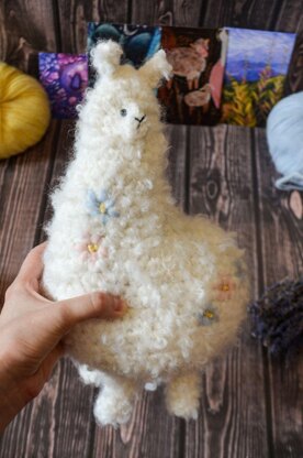 Alpaca with embroidery toy