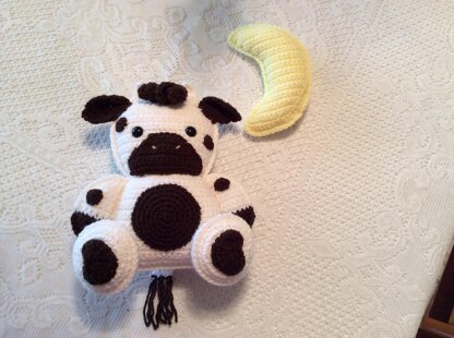 Baby Cow and Moon Crochet Pattern Softie