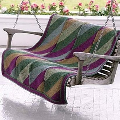 Chunky Diagonal Throw-Knit in Lion Brand Wool-Ease Chunky - 30038