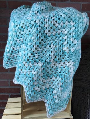 Ripple Granny Square Baby Blanket