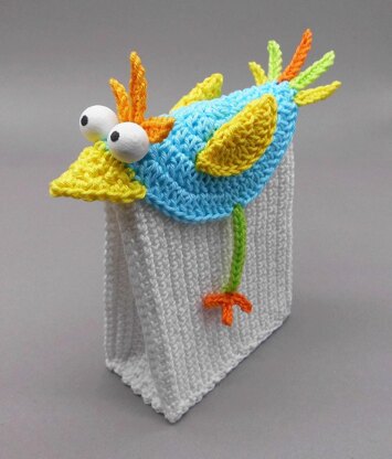 Gift bag funny colorful bird