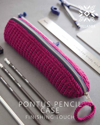 "Pontus Pencil Case" - Knitting Pattern For Women in MillaMia Naturally Soft Aran