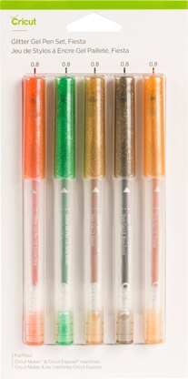 Cricut Glitter Gel Pen Set 5/Pkg - Fiesta