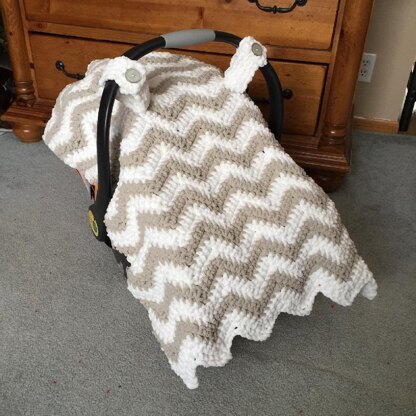 Chunky Chevron Car Seat Canopy Cover