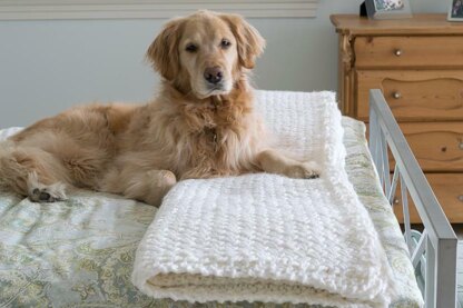 Diagonal Basket Weave Blanket