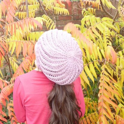 Slouchy Spiral Hat - knitting pattern