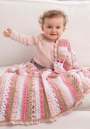 Be My Baby Blanket in Red Heart Creme de la Creme - LW4856 - Downloadable PDF