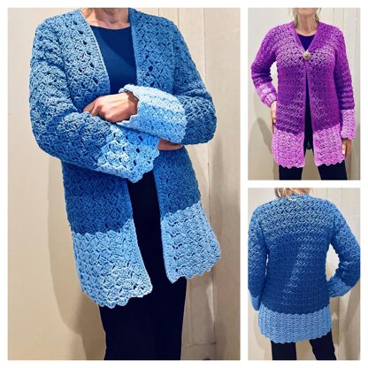 "Johanna"  two-toned cardigan-PATTERN