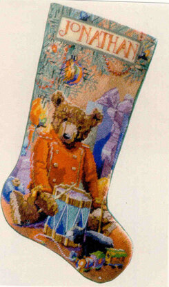 Little Drummer Bear Stocking - PDF