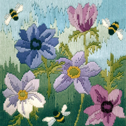 Bothy Threads Anemones Tapestry Kit - 20.5 x 21.5cm