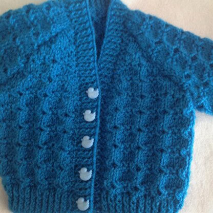 Blue for a boy baby cardigan