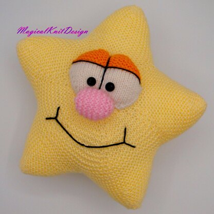 The happy Star pillow Magicalknit