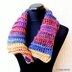 Multicolor Chunky Scarf "Two Buttons"