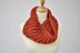 Knitted Orange Ribbed Cowl One Skein Pattern