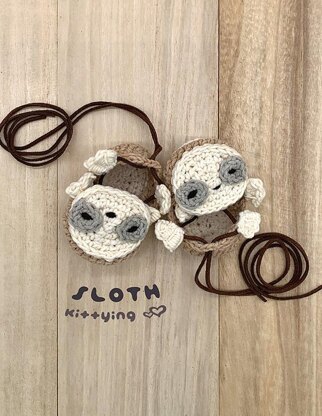 Sloth Preemie / Doll Shoes Tie Sandals by Kittying