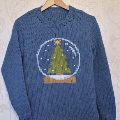 Intarsia - Snow Globe Chart  - Adults Sweater