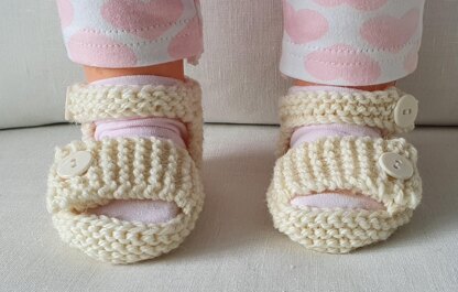 Larissa - 8ply buttoned baby sandals