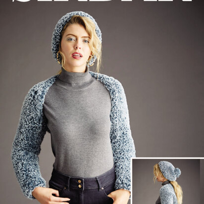 Sleeve Shrug and Pull-On Hat in Sirdar Alpine - 8280 - Downloadable PDF