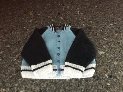 "Kids' Baseball Jacket" - Jacket Knitting Pattern For Babies in Debbie Bliss Baby Cashmerino