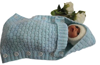 Baby doll sleeping bag blue