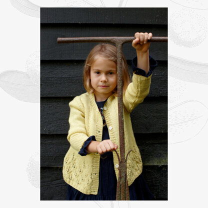 "Alice Cardigan" - Cardigan Knitting Pattern For Girls in Willow & Lark Nest