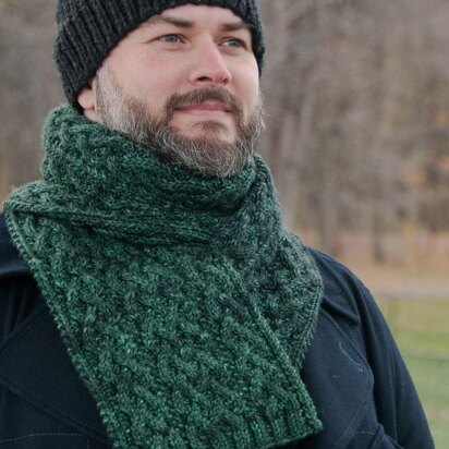 Caron Men's Basic Hat and Scarf Knit Set