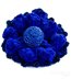 Royal Blue. Genia Crocheted Scarf & Flower Pins