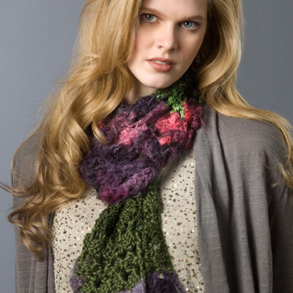 Spectrum Scarf in Red Heart Boutique Magical - LW2587 - Downloadable PDF