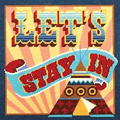 DMC Let's Stay In Needlepoint Cushion Front Kit