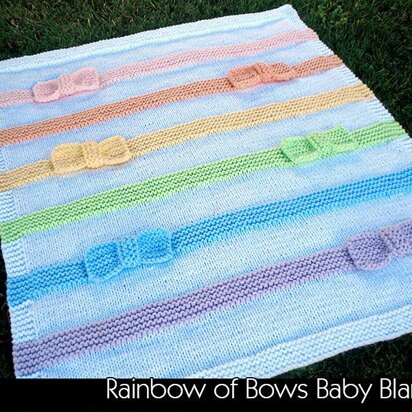 Rainbow of Bows Baby Blanket