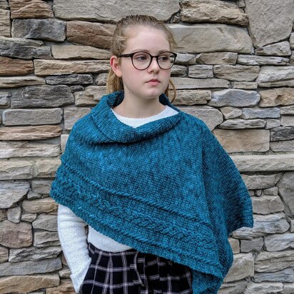 Braided Cable Wrap or Poncho