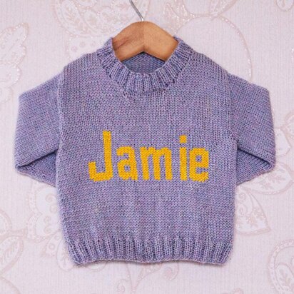 Intarsia - Jamie Moniker Chart - Childrens Sweater