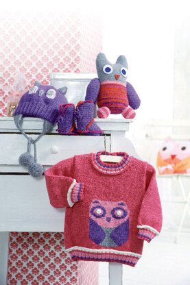 Owl Hat in Schachenmayr Baby Wool - S8646 - Downloadable PDF