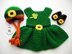 Leprechaun Baby Hat, Dress and Shoes Outfit