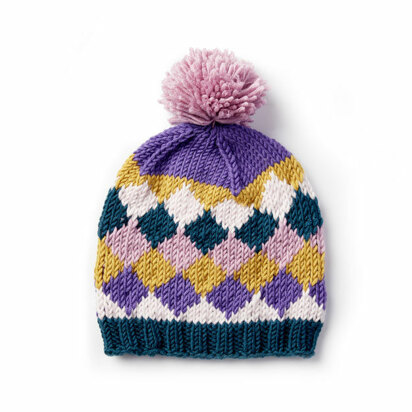 Harlequin Hat in Caron x Pantone - Downloadable PDF