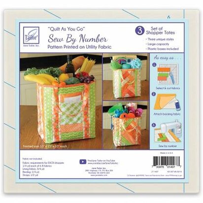 June Tailor Inc Quilt As You Go Utility Shoppers Totes - 3pk