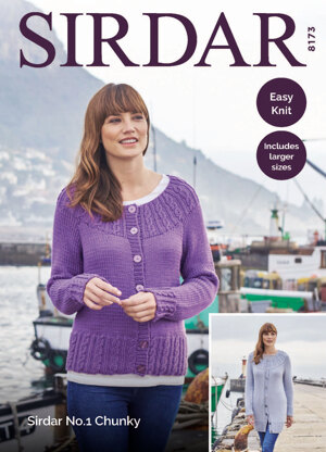 Cardigan in Sirdar No.1 Chunky  - 8173 - Downloadable PDF