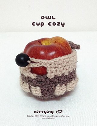 Owl Apple Cozy and Owl Cup Cozy