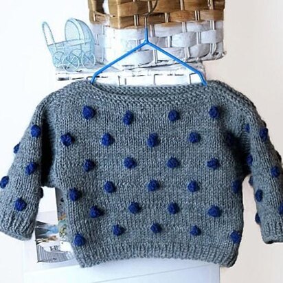 Double Colour Bobbles Baby Sweater