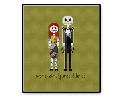 Jack and Sally In Love - PDF Cross Stitch Pattern