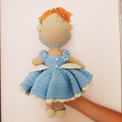 Crochet Princess patterns, Baby doll crochet pattern, Amigurumi doll pattern, Crochet doll clothes pattern, Lulu doll, (English, Deutsch, Français)