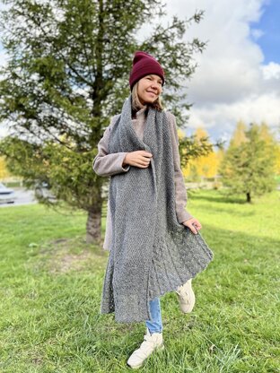 Alpaca blanket scarf