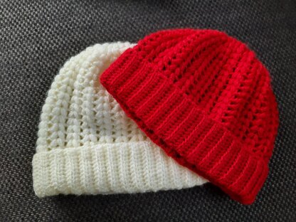 Easy puff stitch hat