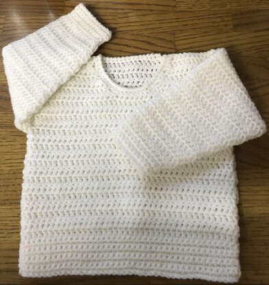Easy Round Neck Sweater for Baby Crochet Pattern