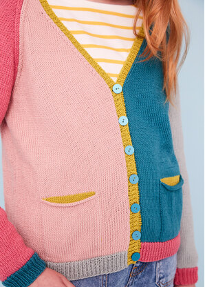 Connie Cardigan - Knitting Pattern For Kids in Debbie Bliss Eco Baby