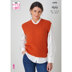 Cardigan and Slipover knitted in King Cole Merino Blend 4Ply - P6295