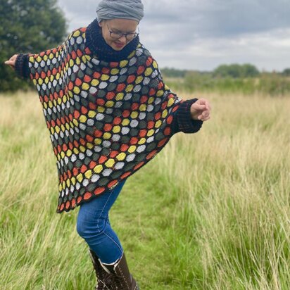 Oversized Honeycomb Poncho